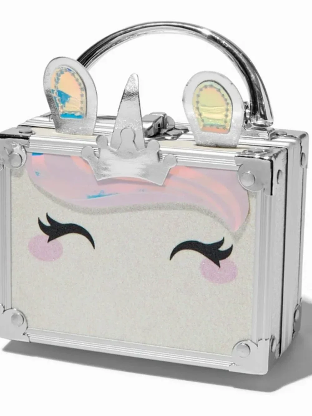 NWT Claire's Club Unicorn Glitter Lock Box Makeup Set Kids